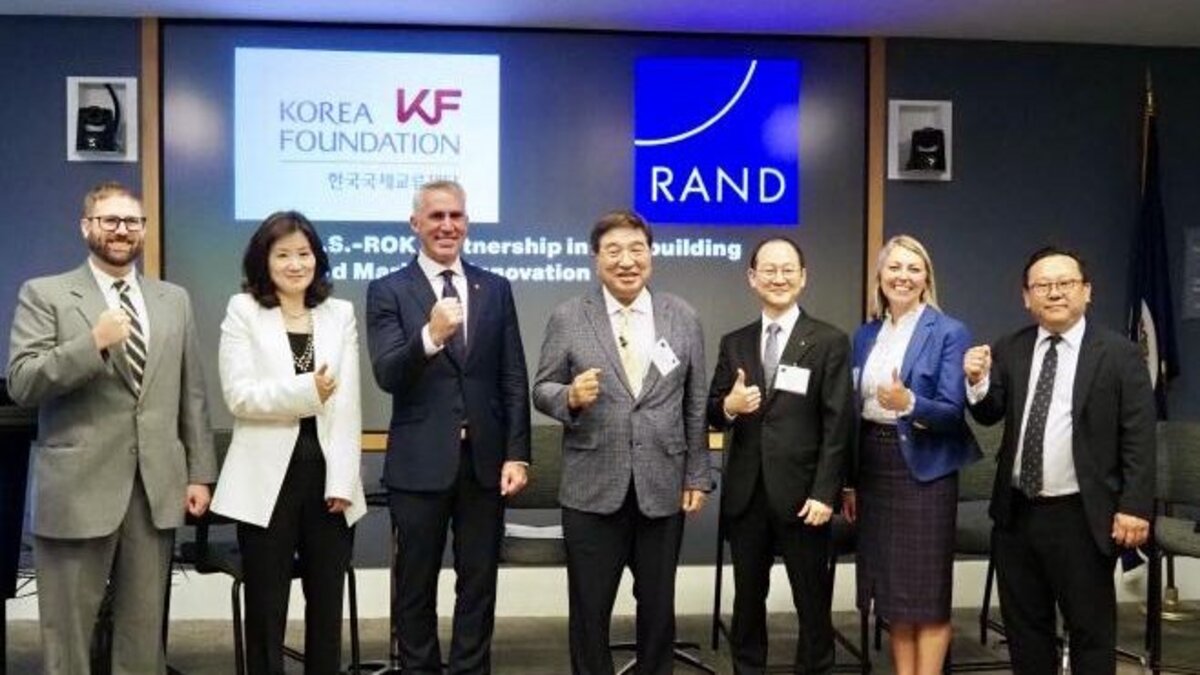 Korea Foundation and shipbuilding industry representatives attend a South Korea-U.S. shipbuilding and maritime innovation forum Thursday at RAND in Arlington, Va. Photo by Asia Today


                                            