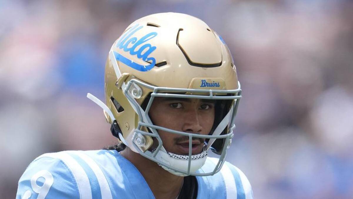  May 2, 2026; Pasadena, CA, USA; UCLA Bruins quarterback Nico Iamaleava (9) during the spring game at Rose Bowl. Mandatory Credit: Kirby Lee-Imagn Images | Kirby Lee-Imagn Images 