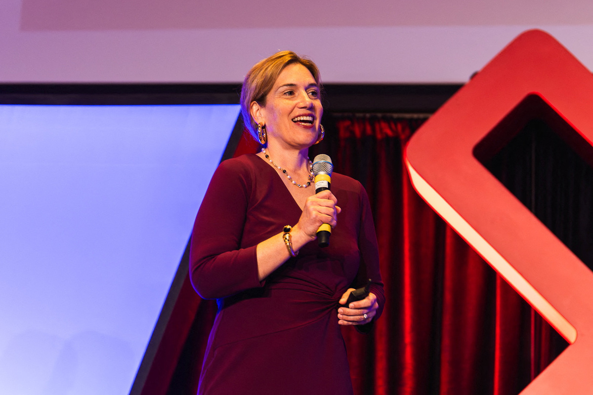 Dexa founder and CEO Beth Flippo speaks at the Ohio Tech Summit 2026 in Columbus, Ohio, U.S. May 14, 2026. Dexa/Handout via REUTERS