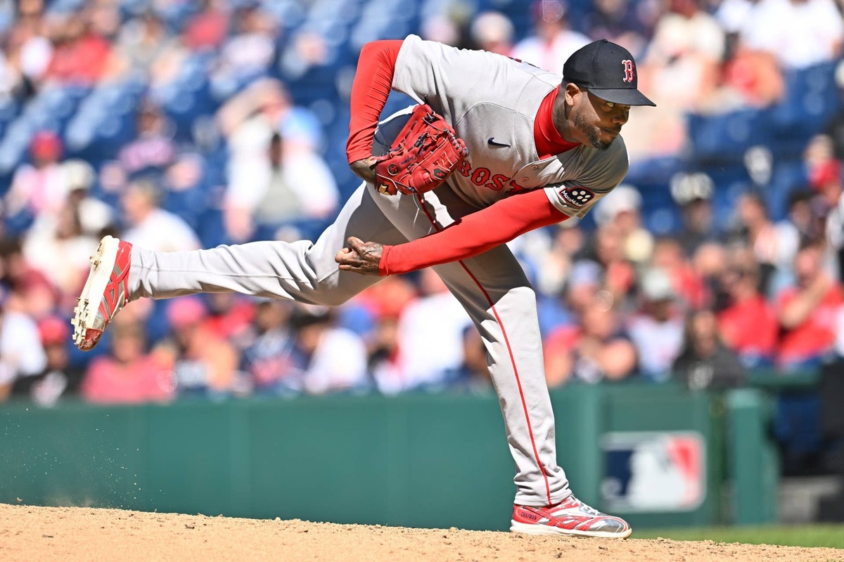  Boston Red Sox pitcher Aroldis Chapman (44). © Ken Blaze-Imagn Images