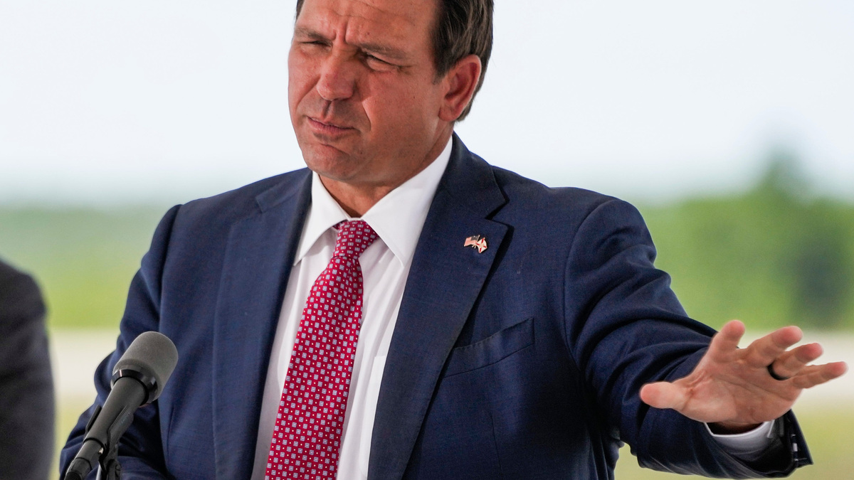 Governor Ron DeSantis holds a press conference at Alligator Alcatraz in Ochopee, Fla., on Thursday, June 25, 2026.