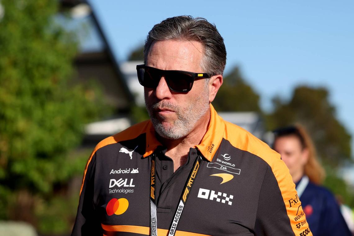  McLaren CEO Zak Brown at the 2026 F1 Grand Prix of Australia. Photo by Dom Gibbons - Formula 1 via Getty Images