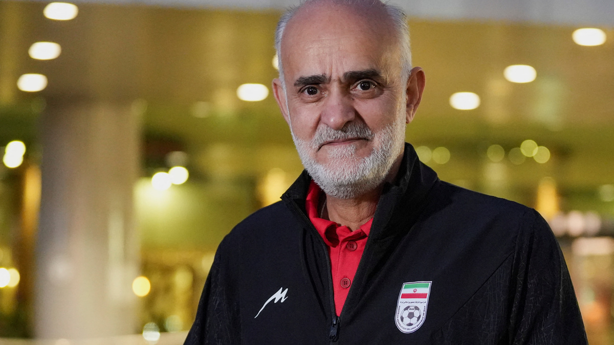 Mahdi Mohammad Nabi, Iran's World Cup team supervisor and one of the 15 Iranian soccer federation members denied visas to travel to the U.S. for the World Cup games, attends an interview with Reuters at a hotel in Tijuana, Mexico, on June 11, 2026. REUTERS/Aimee Melo