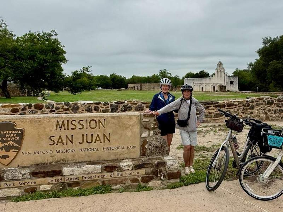  Posing in front of Mission San Juan Capistrano, founded in 1731 and still an active parish today. Photo credit: Sharon Kurtz 