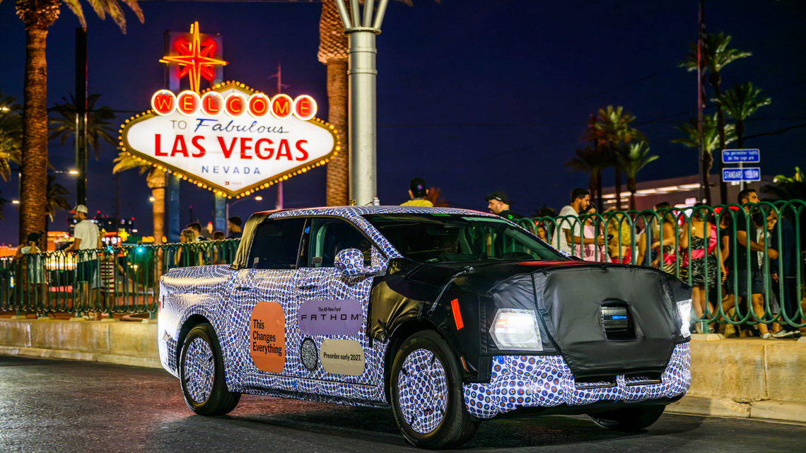 Ford offers peek at upcoming EV, the Fathom midsize pickup 