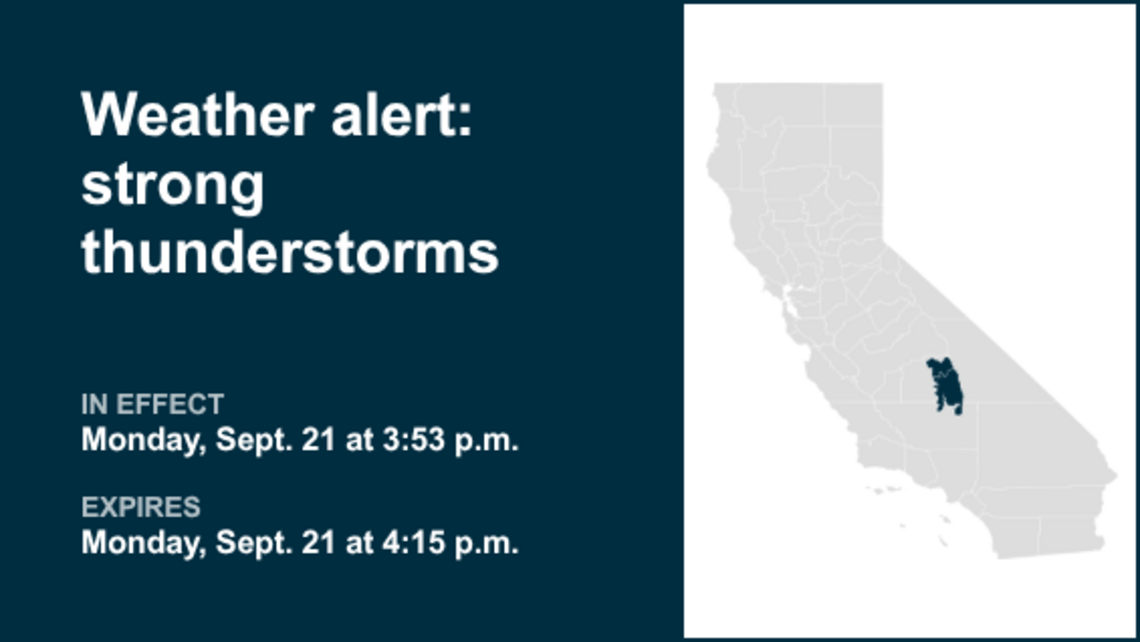 Thunderstorms with pea-sized hail in Sequoia and South End of the Upper Sierra Monday 