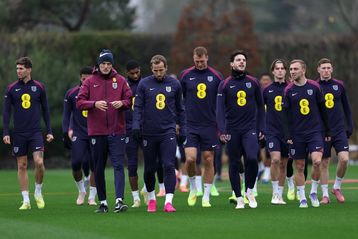  England head coach Thomas Tuchel during a training. Photo by Eddie Keogh - The FA/The FA via Getty Images