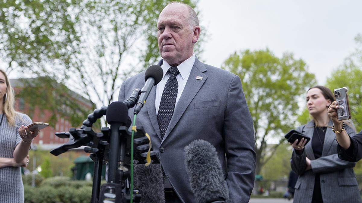 “Border czar” Tom Homan speaks to the media outside the West Wing of the White House in Washington on Tuesday. The Trump administration on Wednesday said that if a wrongly deported Maryland man returned to the U.S., he would be held as an illegal immigrant and could be deported again because he is a member of a foreign criminal gang.