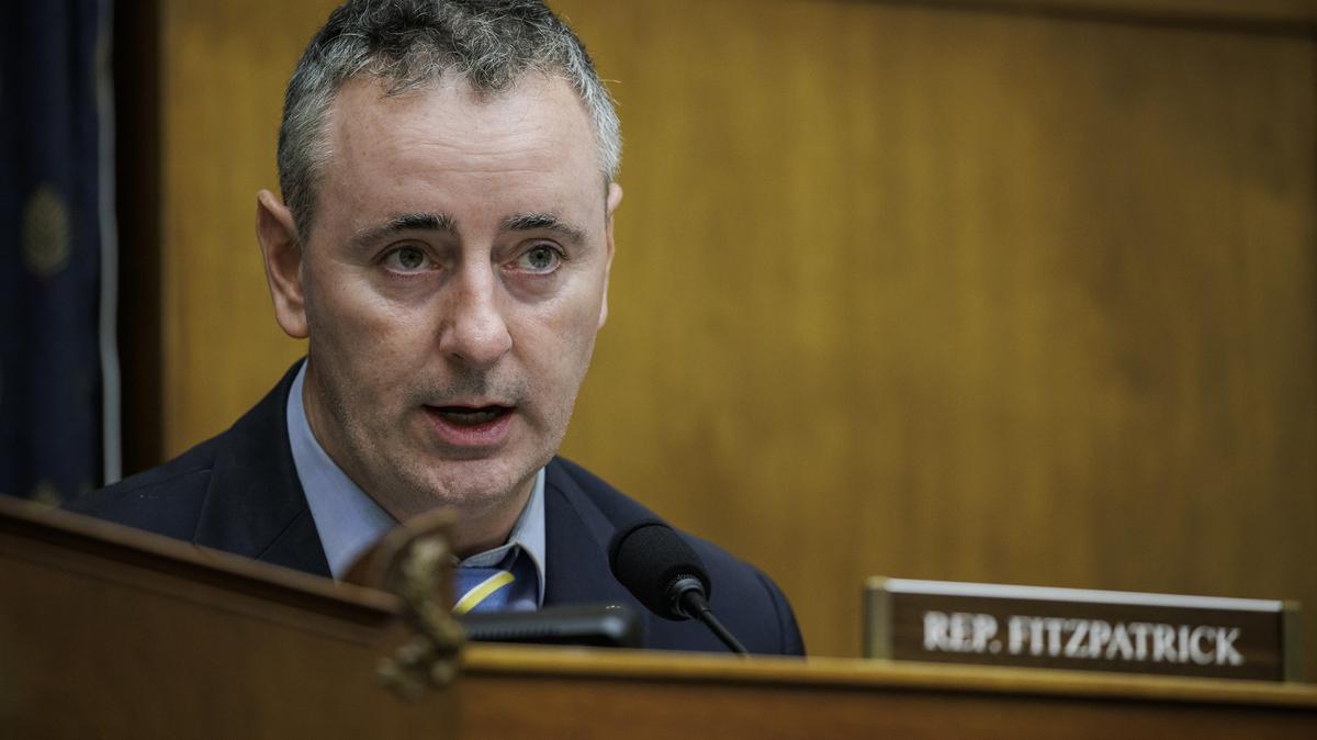 Subcommittee Ranking Member Brian Fitzpatrick, R-Pa., delivers his opening statement during a U.S. House Foreign Affairs Subcommittee during a hearing on Capitol Hill on Sept. 21, 2022, in Washington, D.C. (Samuel Corum/Getty Images/TNS)