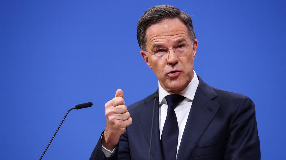 NATO Secretary General Mark Rutte holds a press conference, ahead of a meeting of NATO foreign ministers, in Brussels, Belgium, May 20, 2026. REUTERS/Omar Havana