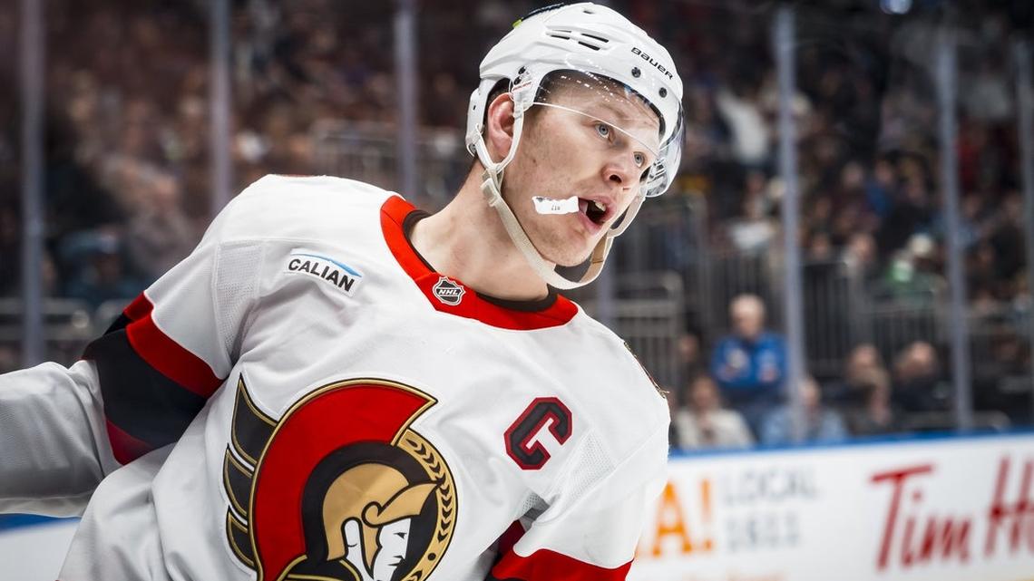 Sens' Brady Tkachuk fined after bizarre bench slashing