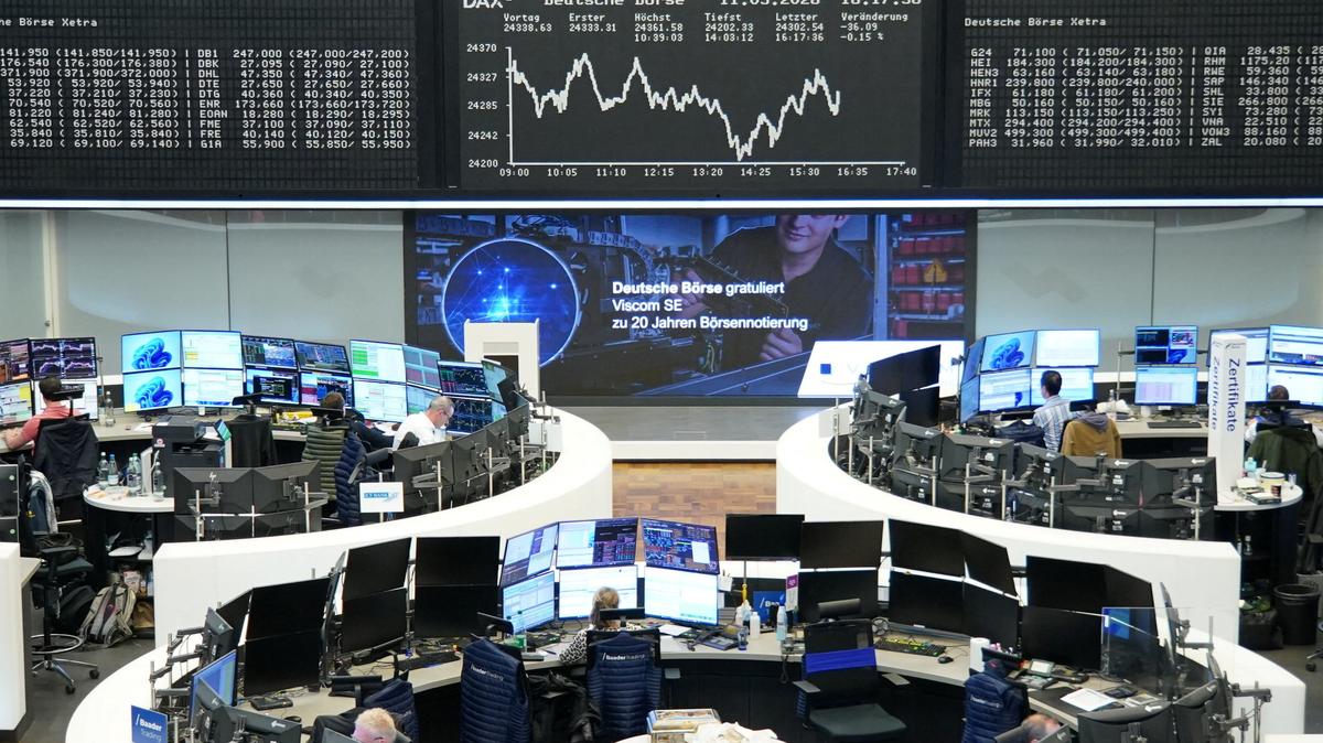 The German share price index DAX graph is pictured at the stock exchange in Frankfurt, Germany, May 11, 2026.     REUTERS/staff