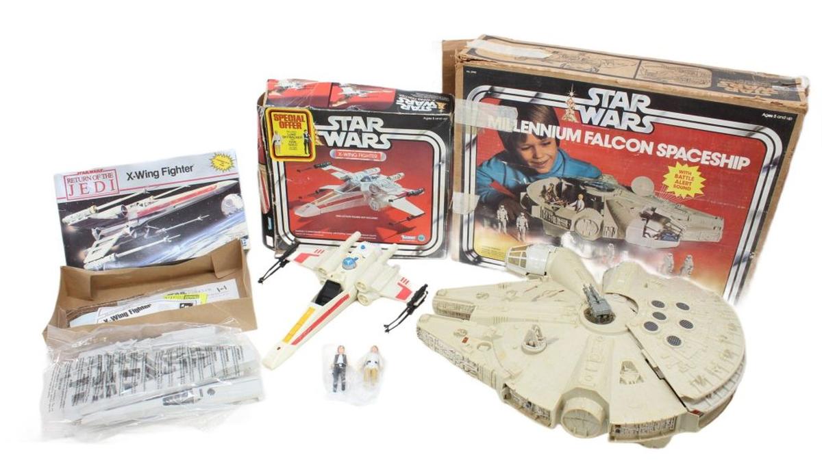A collection of original Star Wars toys which were almost donated to a charity. (Hansons Auctioneers via SWNS). 