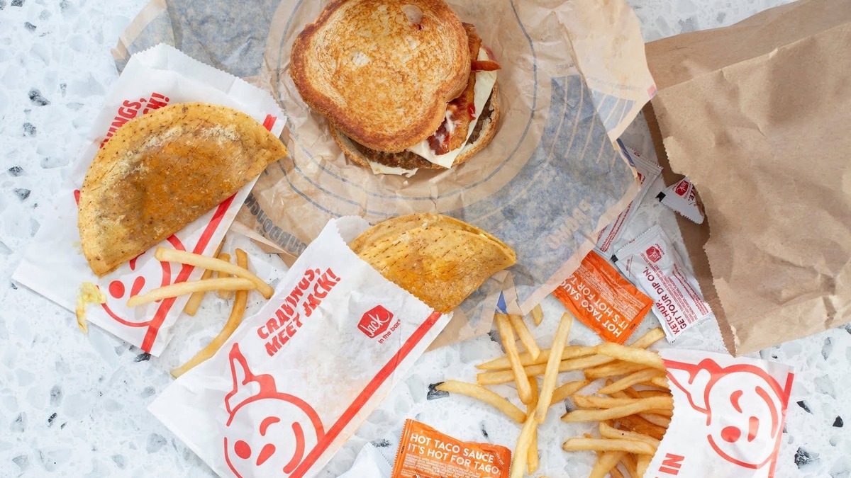  Jack in the Box sells both burgers and tacos. Shutterstock