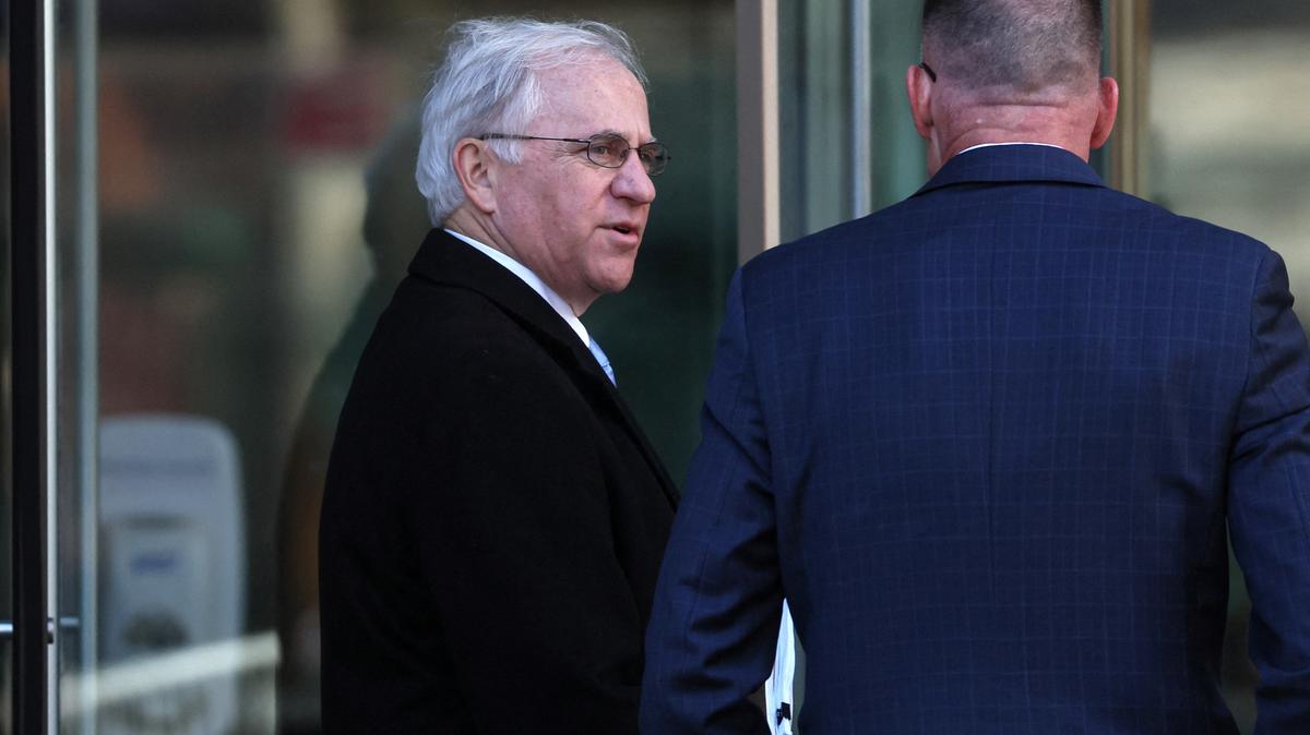 Former U.S. Congressman Stephen Buyer arrives for his insider trading trial at the United States Courthouse in the Manhattan borough of New York City, U.S., March 8, 2023.  REUTERS/Brendan McDermid