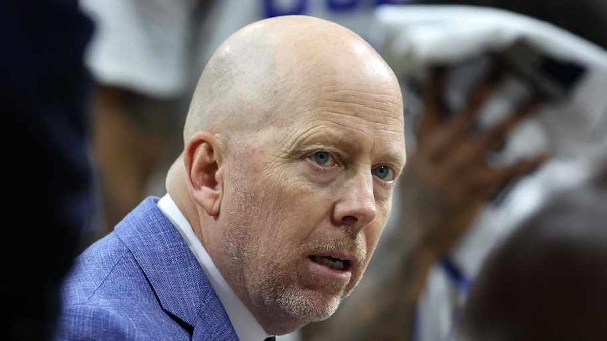  Mar 20, 2026; Philadelphia, PA, USA; UCLA Bruins head coach Mick Cronin reacts in the first half during a first round game of the men's 2026 NCAA Tournament at Xfinity Mobile Arena. Mandatory Credit: Bill Streicher-Imagn Images | Bill Streicher-Imagn Images 