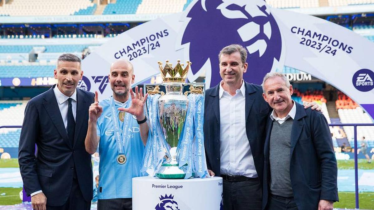  Guardiola won the Premier League more often than not. | Robbie Jay Barratt/AMA/Getty Images 
