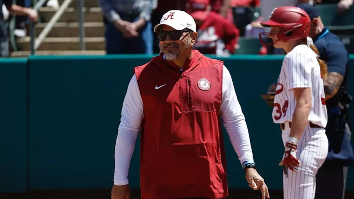  Alabama Head Coach Patrick Murphy reacts to the game at Rhoads Stadium in Tuscaloosa, AL on Saturday, May 2, 2026. | UA Athletics 