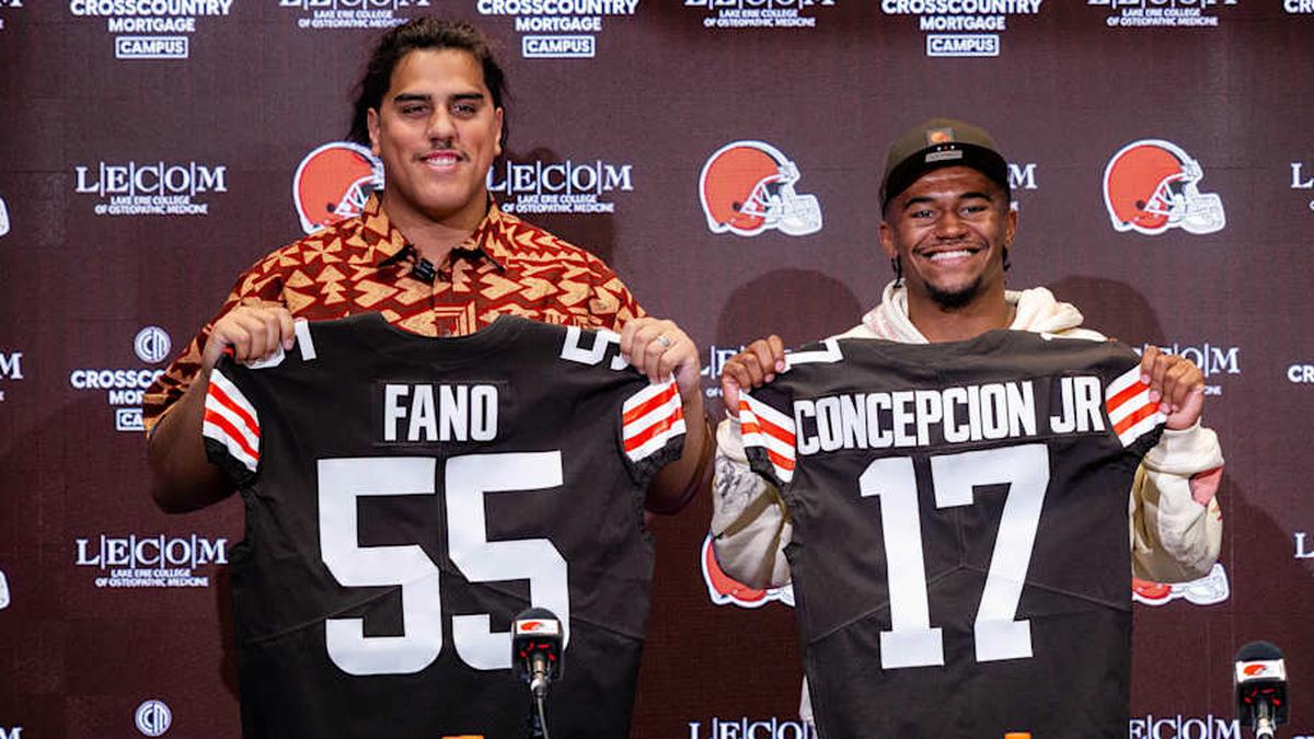  The Browns filled gaps in their roster with first-round picks, Spencer Fano and KC Concepcion. | Ken Blaze-Imagn Images 