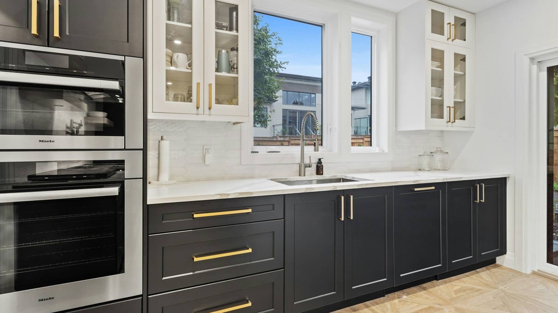 DIYer Creates a Luxe Gold Cabinet Look Without Drilling New Holes