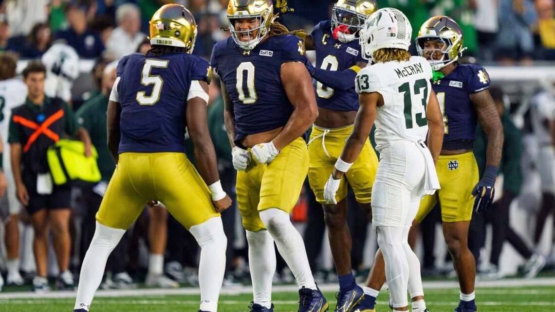 No. 3 Notre Dame blanks Michigan St. in second half; coasts to victory