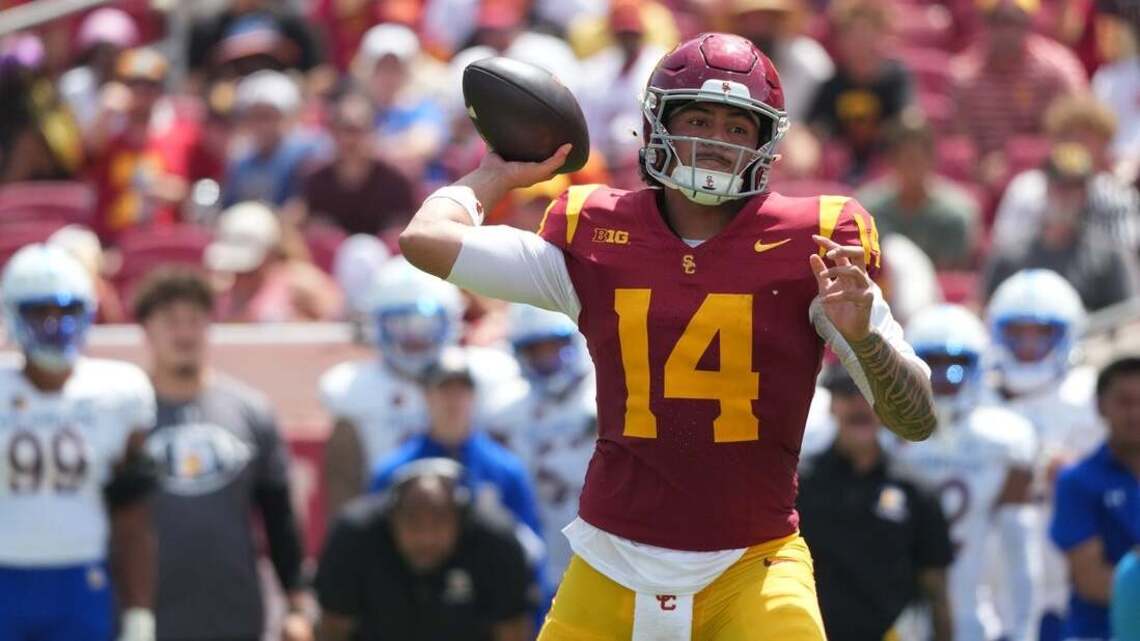 Jayden Maiava, No. 14 USC cruise to victory over San Jose State 