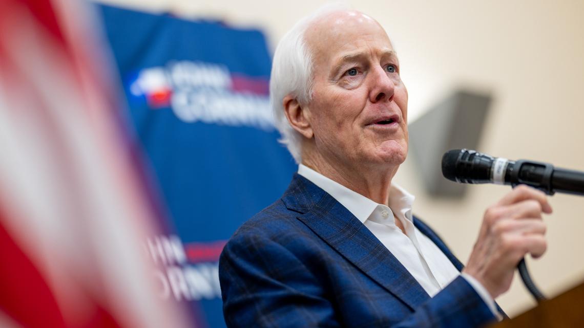Cornyn Draws Contrast With Massie, Cassidy as He Faces Trump-Backed Paxton 