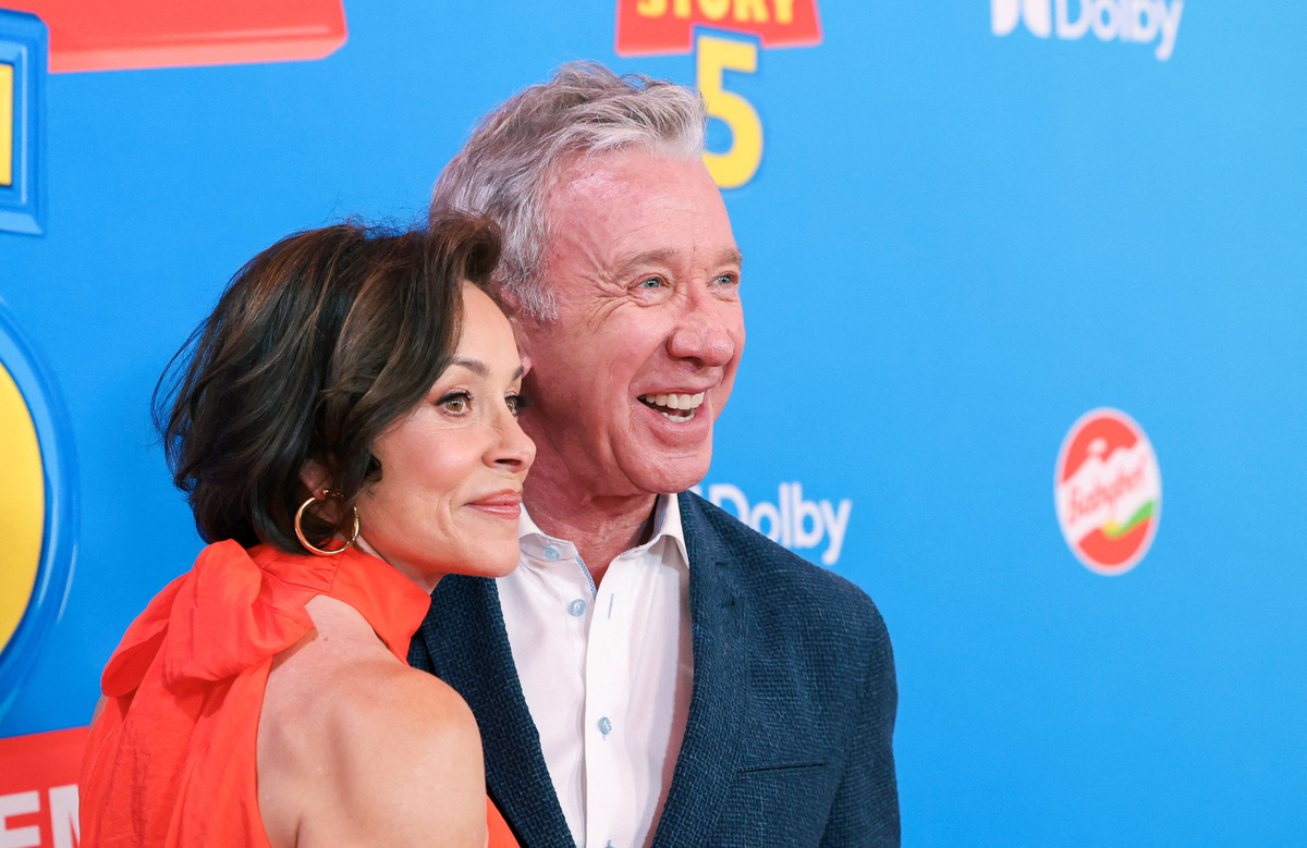 Cast member Tim Allen and his wife Jane Hajduk attend a premiere for the film Toy Story 5 in Los Angeles, California, U.S., June 9, 2026. REUTERS/Mario Anzuoni