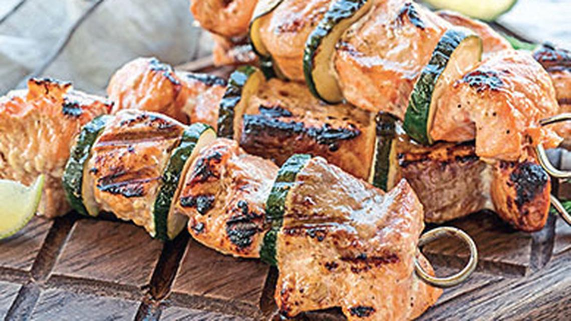Grilled Zucchini-Lime Fish Kebabs Recipe is Delicious Anytime of Year