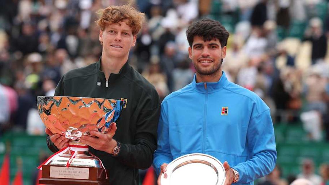  Jannik Sinner defeated Carlos Alcaraz in straight sets in the Monte Carlo final. | Julian Finney/Getty Images 