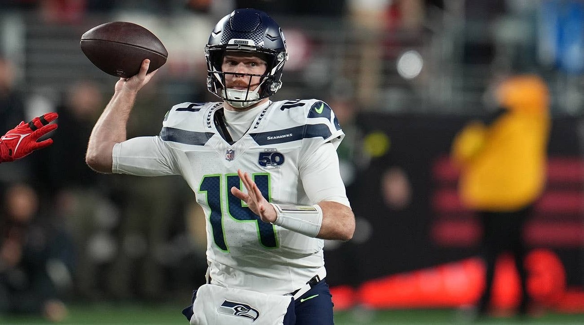  Seattle Seahawks quarterback Sam Darnold. Neville E. Guard-Imagn Images
