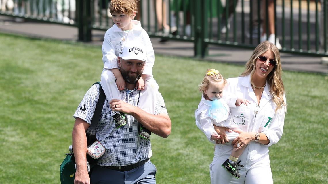 Golfer Jon Rahm's Wife Kelley and Kids Join Him at the 2026 Masters 