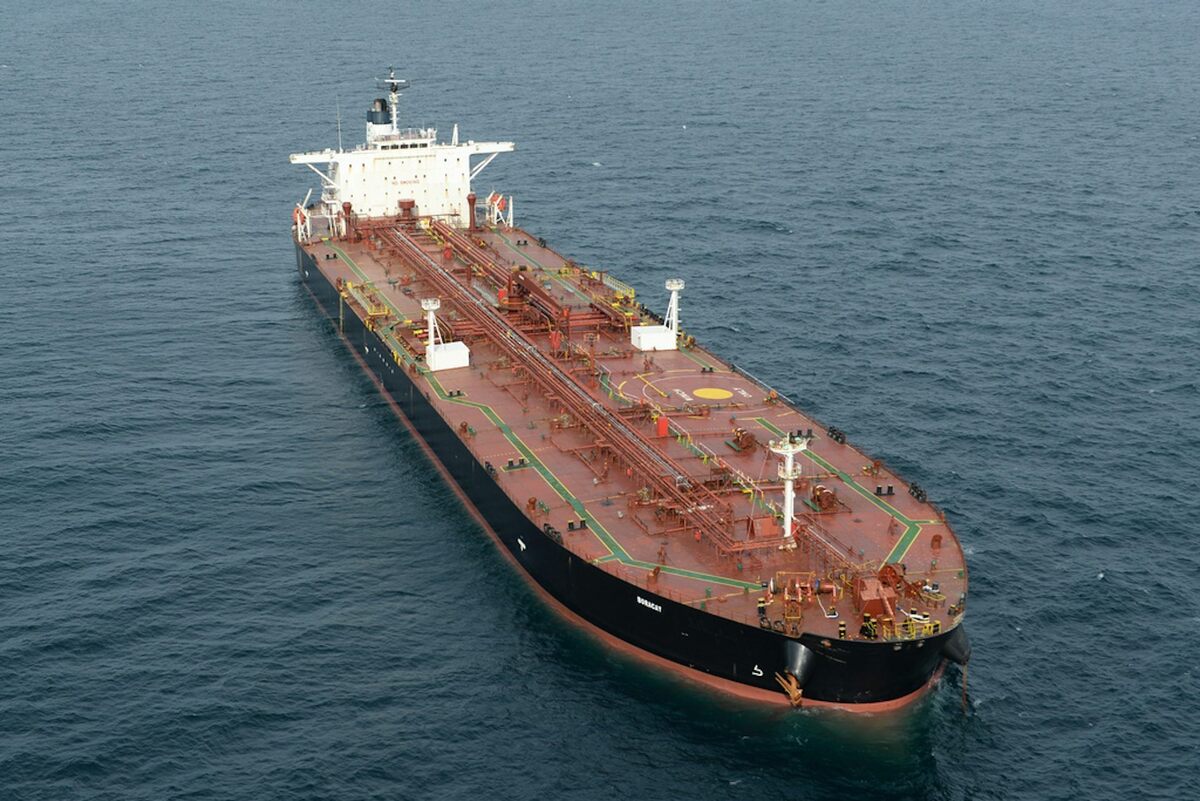  The tanker Boracay that allegedly belongs to Russia's so-called shadow fleet. AP Photo/Mathieu Pattier 