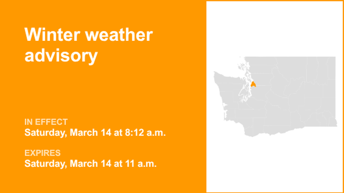 Winter weather advisory for Shoreline / Lynnwood / South Everett area until Saturday midday 