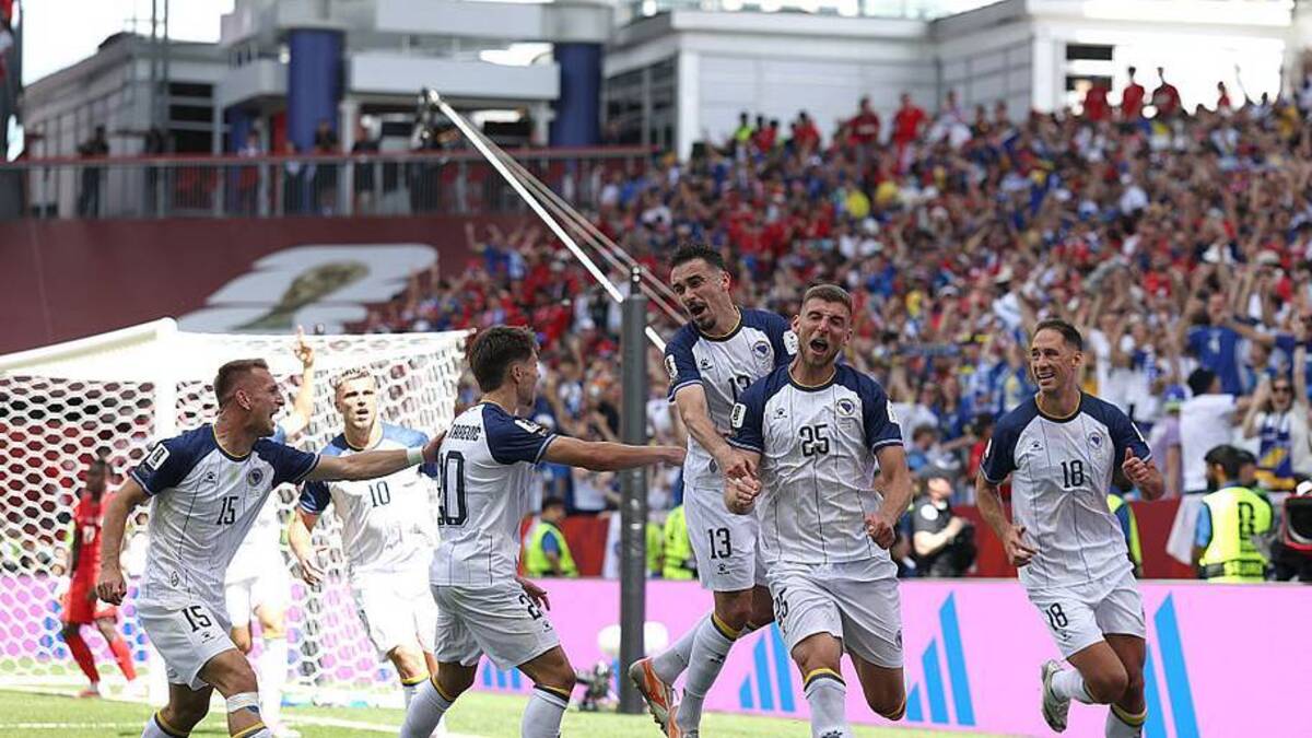  Bosnia stunned the hosts in the opening game. | Maja Hitij/FIFA/Getty Images 