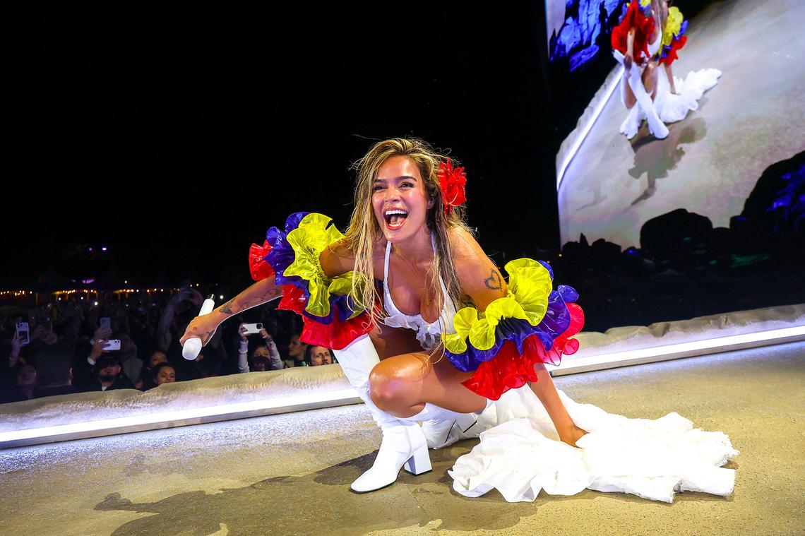  Karol G en Coachella 2026.Kevin Mazur/Getty Images for Coachella 
