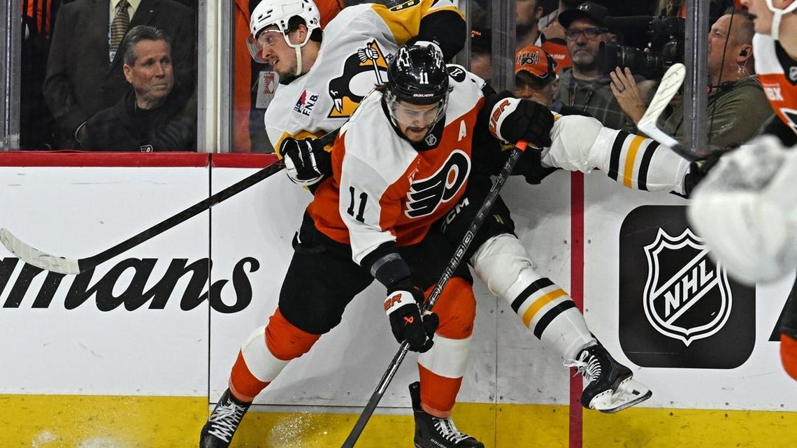 Strong second period carries Flyers past Penguins for 3-0 edge 