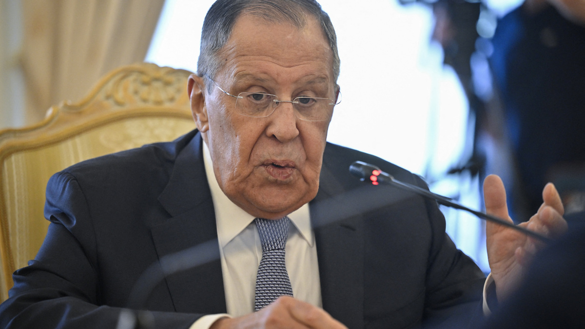 Russian Foreign Minister Sergei Lavrov speaks during a meeting with Bahraini Foreign Minister Abdullatif bin Rashid Al Zayani in Moscow, Russia, June 11, 2026. Alexander Nemenov/Pool via REUTERS