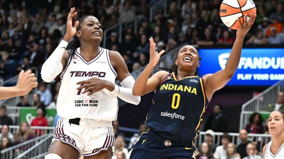 Kelsey Mitchell tops WNBA's single-season scoring mark in Fever's win