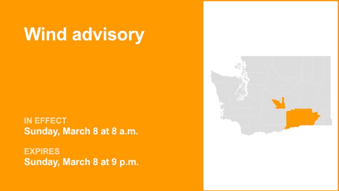 UPDATE: Wind advisory previously issued for Kittitas Valley will expire at 10 p.m. 