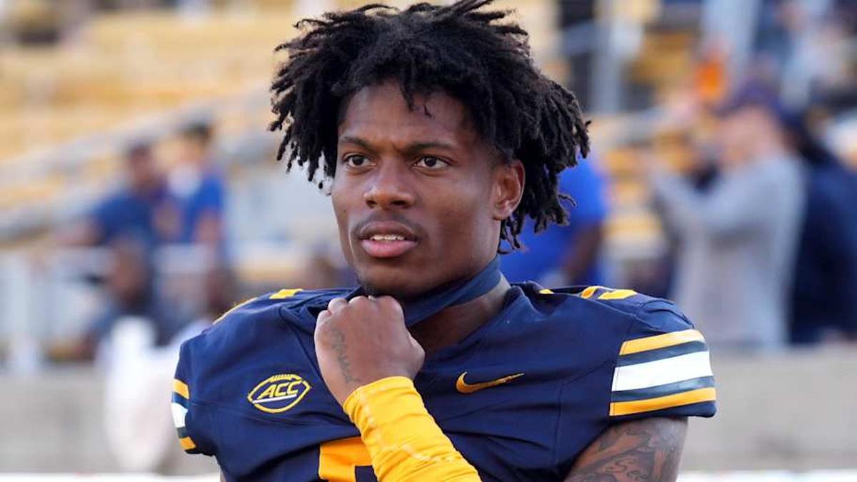  Sep 6, 2025; Berkeley, California, USA; California Golden Bears defensive back Hezekiah Masses (5) after the game against the Texas Southern Tigers at California Memorial Stadium. Mandatory Credit: Darren Yamashita-Imagn Images | Darren Yamashita-Imagn Images 