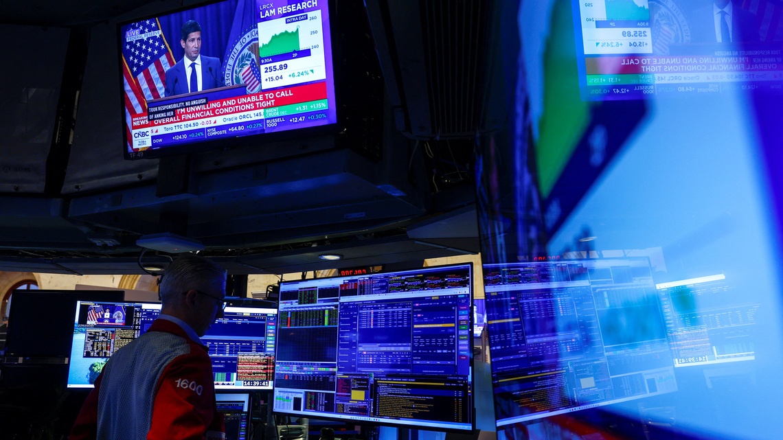 Nasdaq falls as Alphabet set for record loss amid AI spending woes 