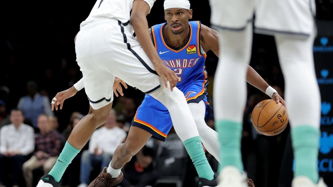 Thunder thump hapless Nets for 10th straight victory 