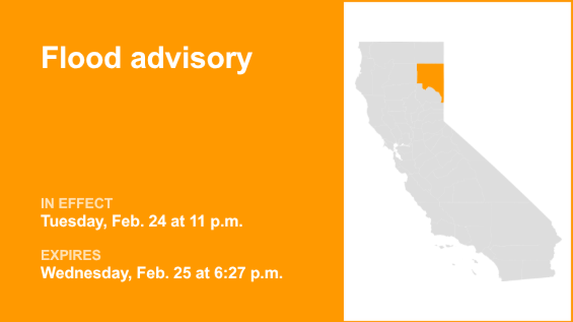 Flood advisory for Lassen County until Wednesday evening 