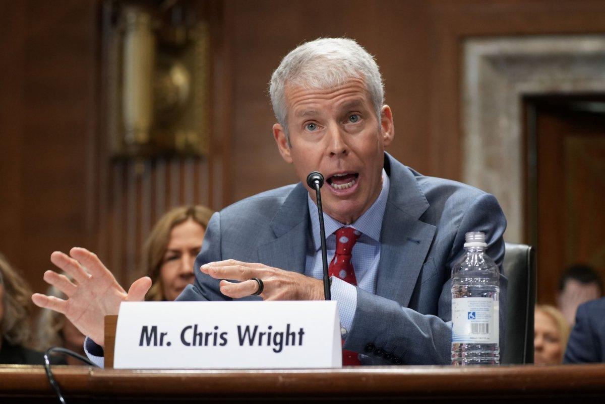 Chris Wright, shown Jan. 15 during a Senate Energy and Natural Resources Committee hearing, was confirmed as Energy secretary by the full chamber on Monday.