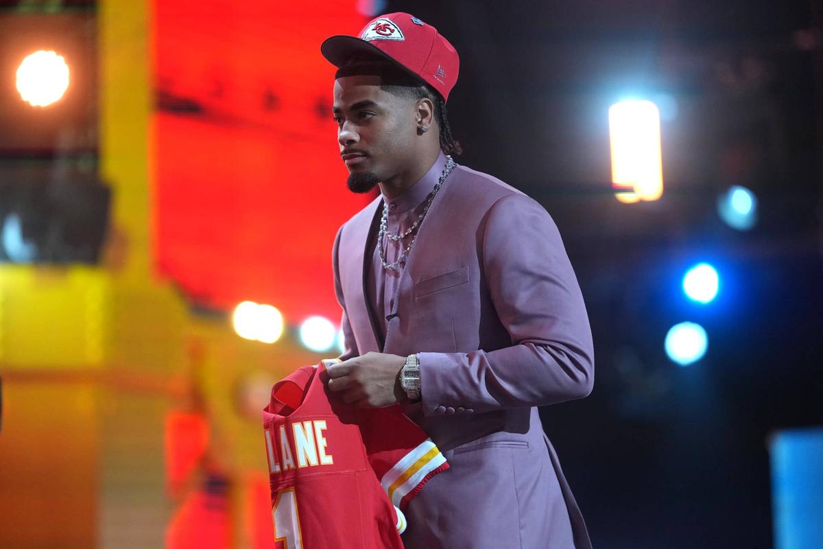  LSU Tigers defensive back Mansoor Delane is selected by the Kansas City Chiefs as the number six pick during the 2026 NFL Draft Kirby Lee-Imagn Images