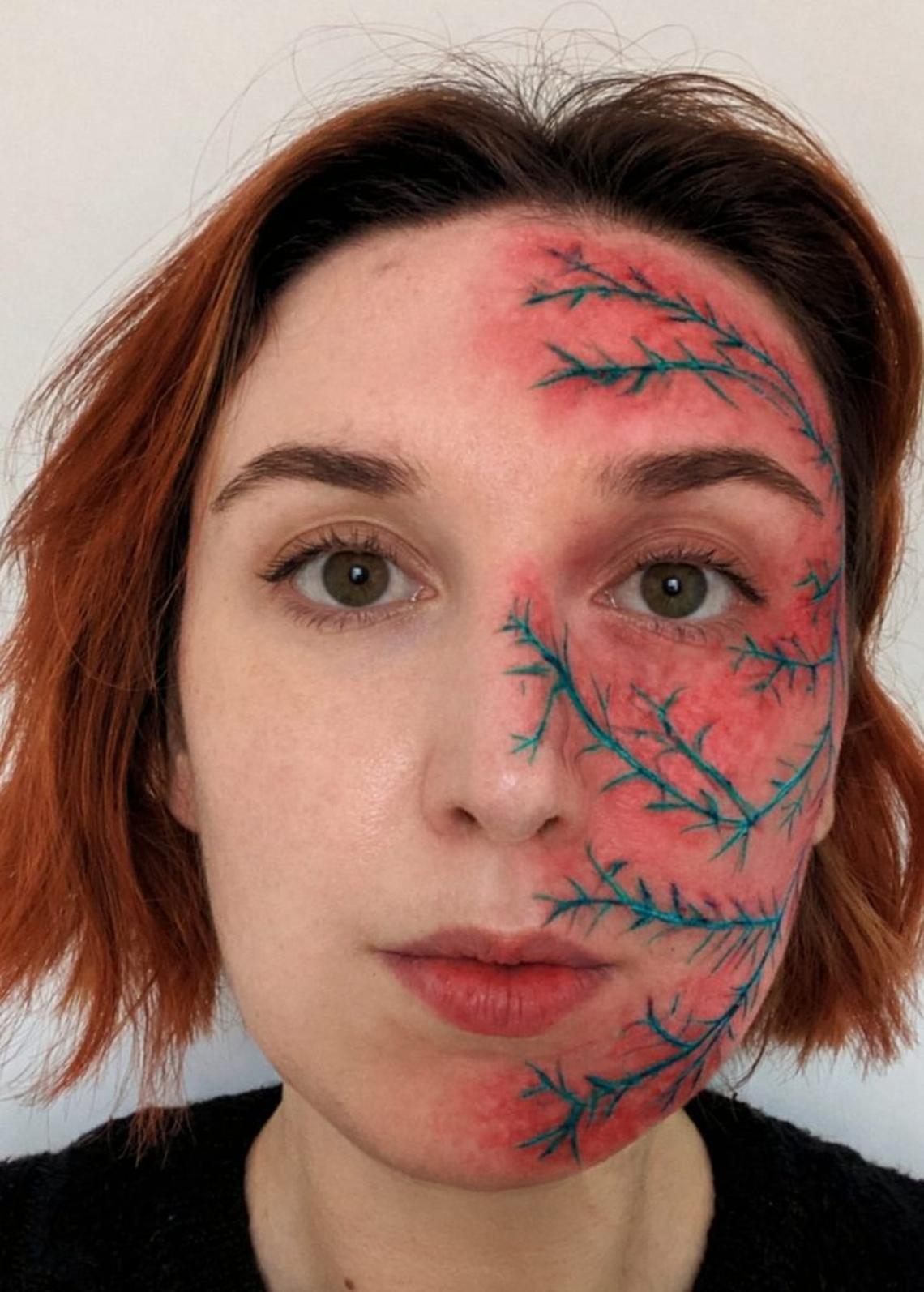  Emma's artwork showing her pain. (Emma Marrison-Taylor via SWNS) 