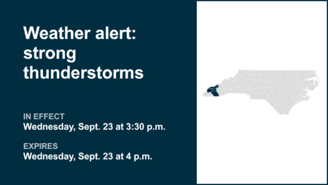 UPDATE: Thunderstorms with pea-sized hail in Swain and Graham counties Wednesday 