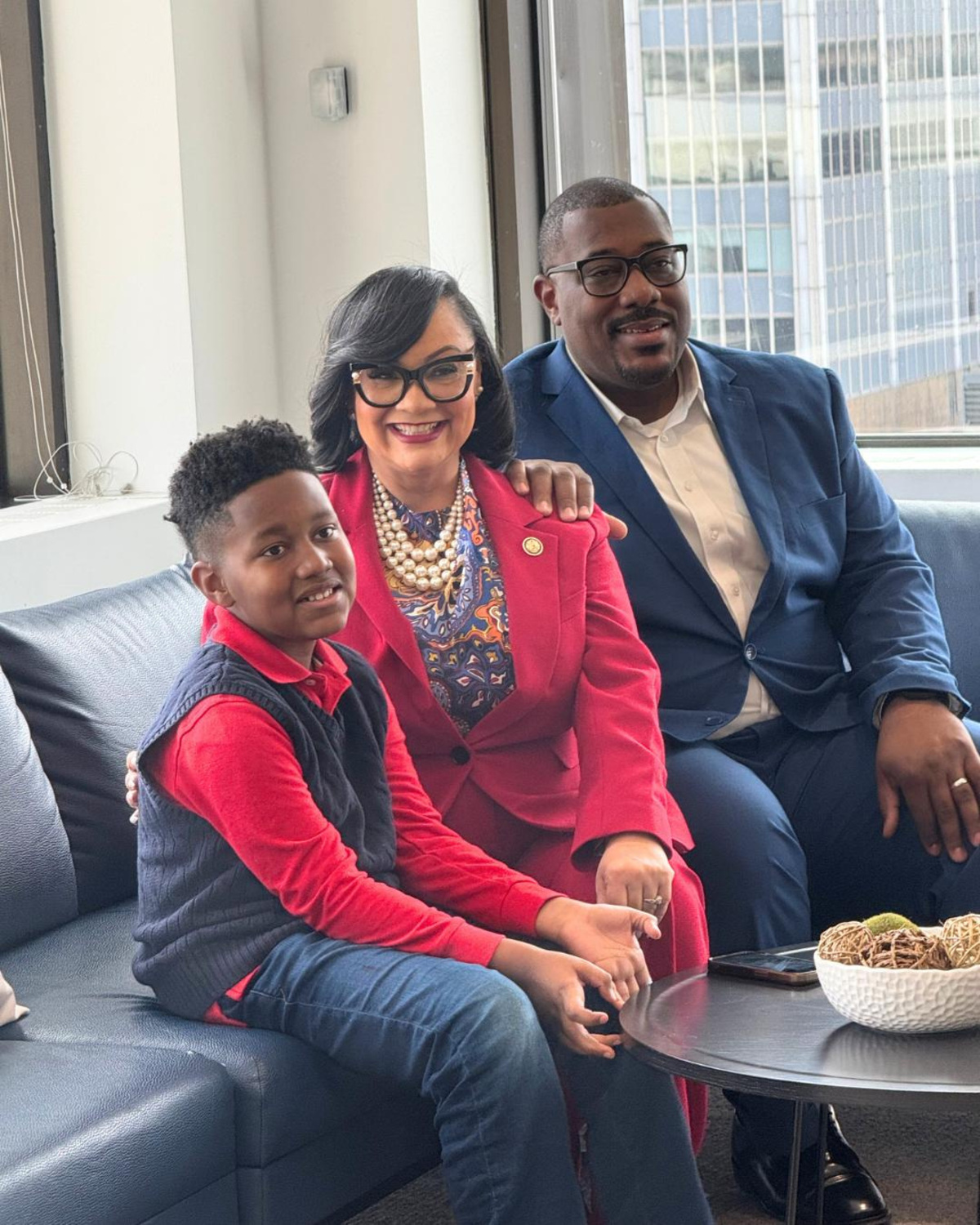 Georgia Democratic Rep. Nikema Williams and her family. "Even my own campaign team - who believed in me, who knew that being a mama was very important to me, and Carter was always my priority - they even pushed back a little, saying, well, you're probably gonna get some pushback from the press and the media is not going to be kind because you're using campaign funds to pay for child care," she said. "We need to make sure that we're making the conditions favorable for people to run for office who have children in this country."