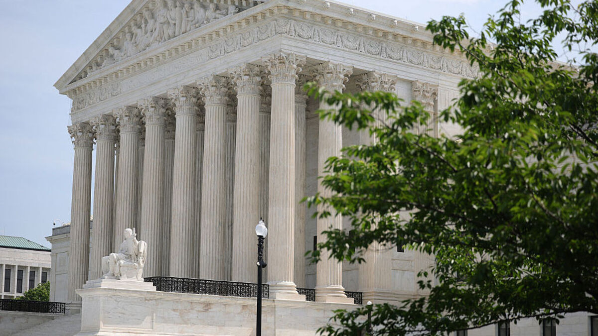 The Supreme Court Issues Opinions. WASHINGTON, DC - JUNE 11: The U.S. Supreme Court is seen on June 11, 2026 in Washington, DC. The Supreme Court released rulings today in Keathley v. Buddy Ayers Construction, FS Credit Opportunities Corp. v. Saba Capital Master Fund, Ltd., and Abouammo v. United States. (Photo by Kevin Dietsch/Getty Images)